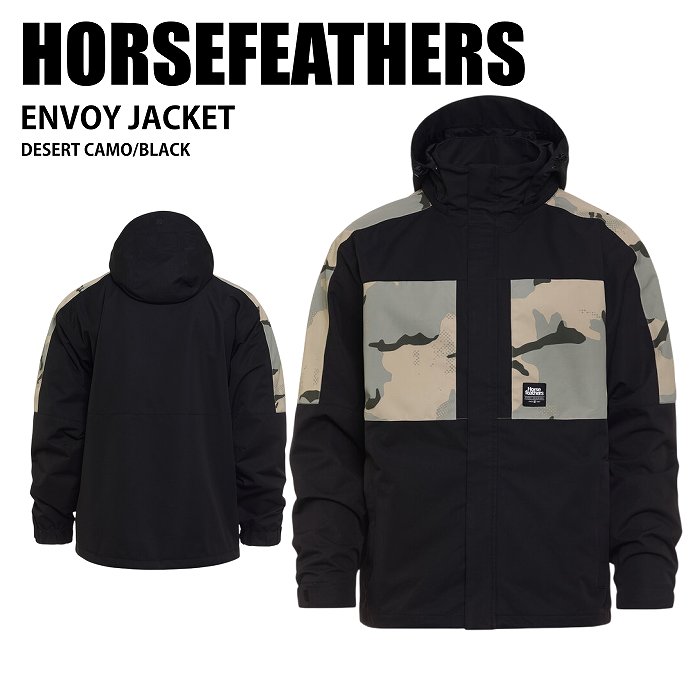 HORSEFEATHERS �ۡ����ե������� ENVOY JACKET DESERT CAMO/BLACK 24-25 ������ ��˥��å��� ���㥱�å� ������ ���Ρ��ܡ���