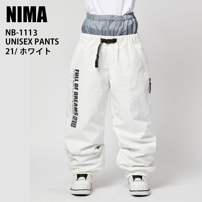 【限定値下げ】美品Knuth Marf スイムウェア　ホワイト NIMA ニーマ NB-1113 ライトウォーム パンツ 21 24-25 ウエア ユニ
