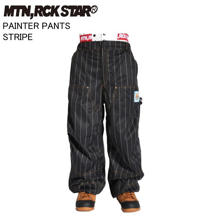 MTN.ROCK STAR マウンテンロックスター PAINTER PANTS ペインターパンツ STRIPEマンロク MRS 25-26 ウェア スノーボード MTN.ROCK STAR マウンテンロックスター PAINTER PANTS ペインター