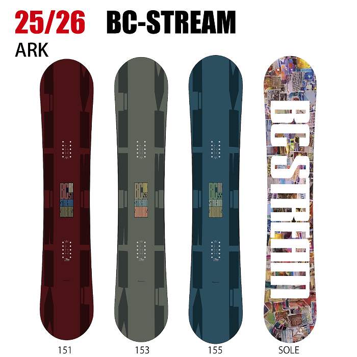 2026 BC-STREAM ビーシーストリーム ARK アーク 25-26 ボード板