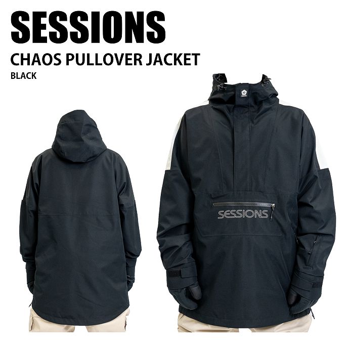 SESSIONS ���å���� CHAOS PULLOVER JACKET BLACK 24-25 ������ ��˥��å��� ���㥱�å� ������ ���Ρ��ܡ���