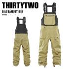 THIRTYTWO �����ƥ����ġ� BASEMENT BIB KHAKI 24-25 ������ ��˥��å��� �ӥ� �ѥ�� ������ ���Ρ��ܡ���