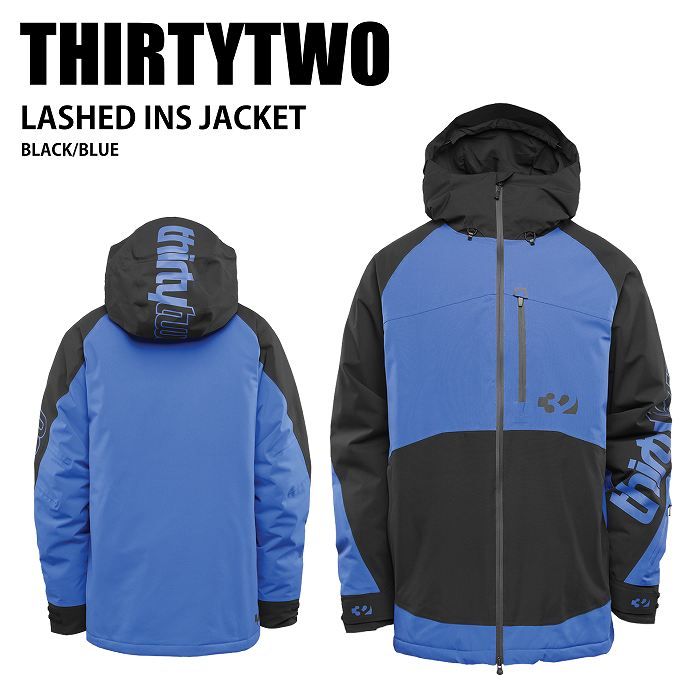 THIRTYTWO �����ƥ����ġ� LASHED INS JACKET BLACK/BLUE 24-25 ������ ��˥��å��� ���㥱�å� ������ ���Ρ��ܡ���