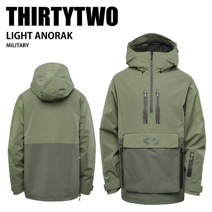 THIRTYTWO �����ƥ����ġ� LIGHT ANORAK MILITARY 24-25 ������ ��˥��å��� ���㥱�å� ������ ���Ρ��ܡ���