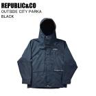 REPUBLIC&CO ��ѥ֥�å� OUTSIDE CITY PARKA �����ȥ����ɥ��ƥ��ѡ����� BLACK ���Ρ��ܡ��� ������ ���㥱�å�