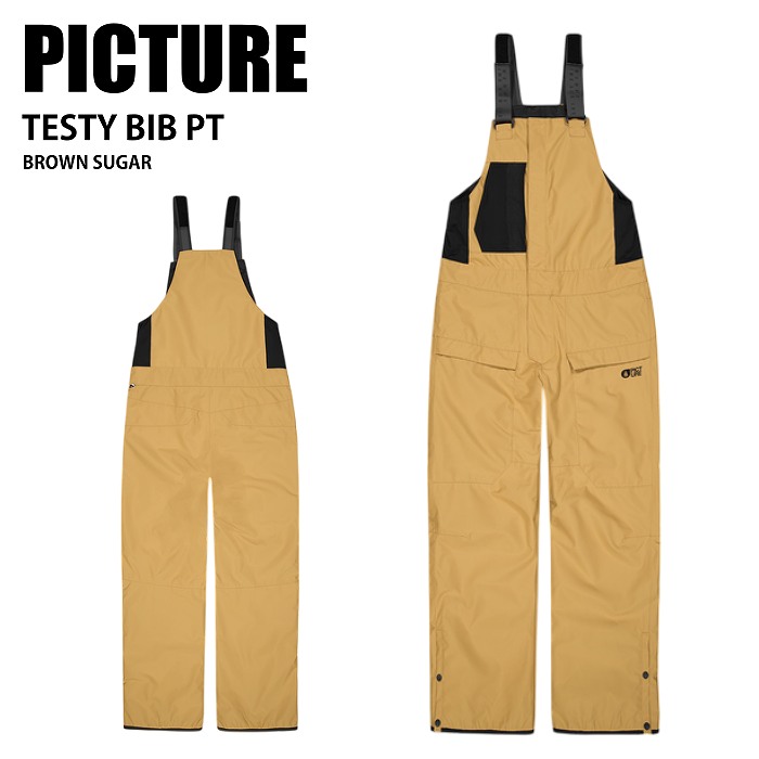 PICTURE ピクチャー TESTY BIB PT BROWN SUGAR 24-25 ウエア ユニセックス ビブ パンツ スキー スノーボード PICTURE ピクチャー TESTY BIB PT BROWN SUGAR 24-25 ウエア ユニ