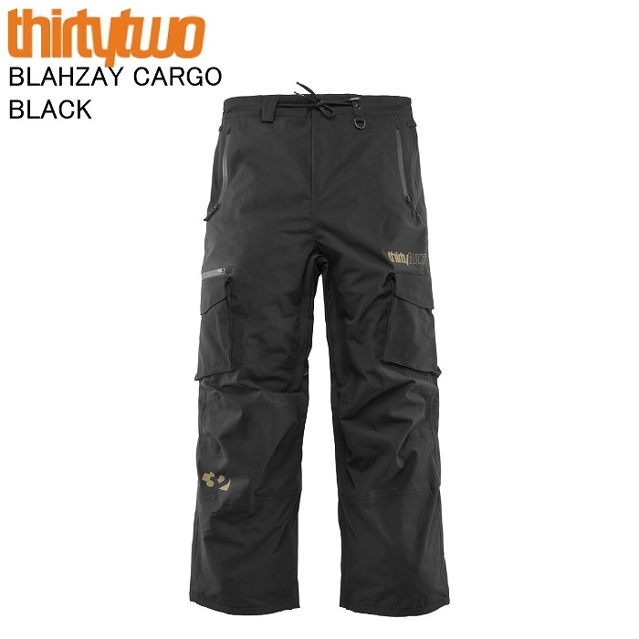 THIRTYTWO サーティーツー BLAHZAY CARGO BLACK カーゴパンツ スノーボード ウェア パンツ 32ウェア スノボ 25-26モデル THIRTYTWO サーティーツー BLAHZAY CARGO BLACK カーゴパンツ