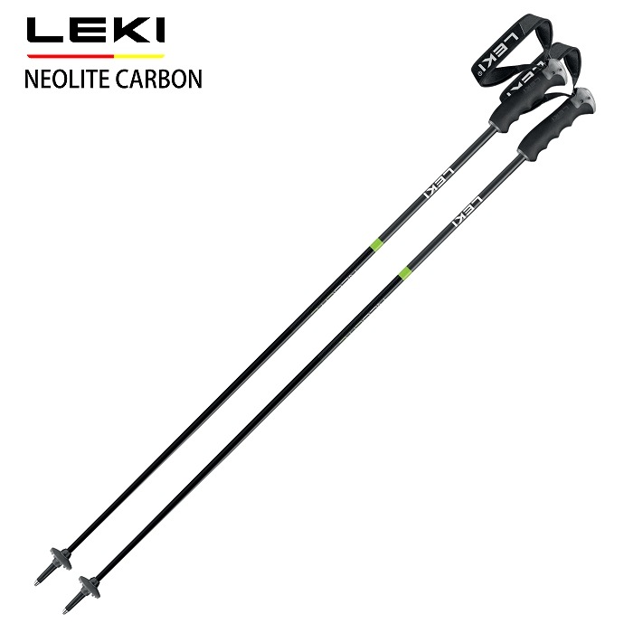 レキ ストック 2026 LEKI NEOLITE CARBON BK-NEON.GREEN ネオライトカーボン ブラック.ネオングリーン 25-26 レキ ストック 2026 LEKI NEOLITE CARBON BK-NEON.GREEN ネオライト