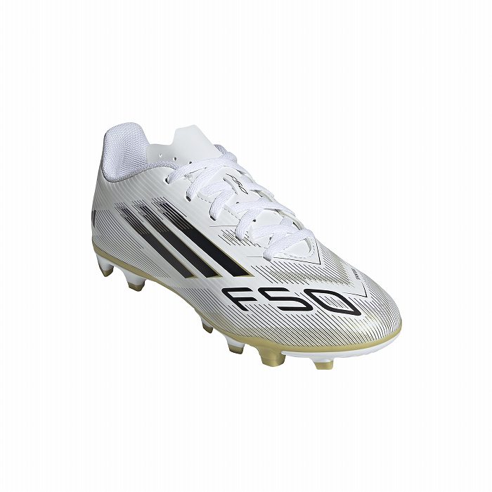 ADIDAS アディダス F50 CLUB FXG J(ホワイト×ブラック×ゴールド