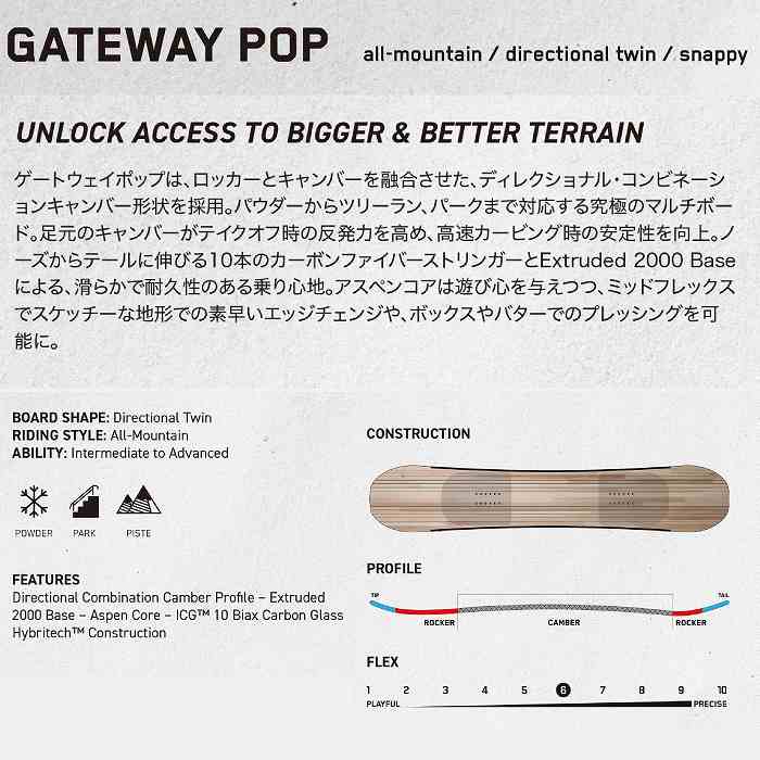 2026 K2 ケーツー GATEWAY POP ゲートウエイ 25-26 ボード板