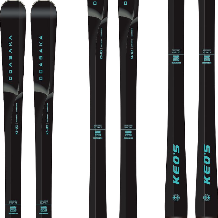 スキー2点セット] オガサカ スキー板 2026 OGASAKA KS-UX/BK + 24 LOOK