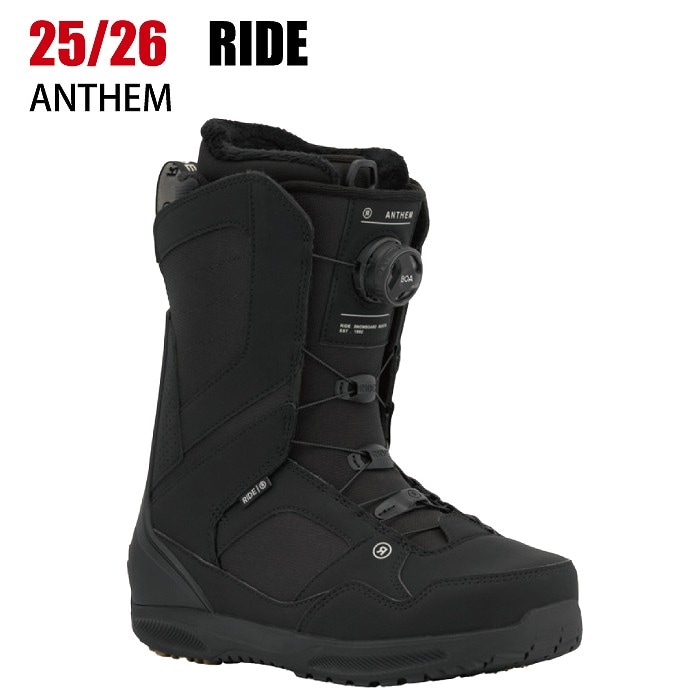 2026 RIDE ライド ANTHEM アンセム BLACK 25-26 BOA スノーボード