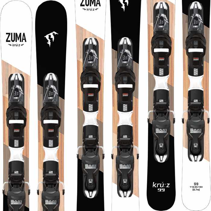 スキー4点セット] ツマ スキー板 2026 ZUMA KRU:Z MINI 99 SW + XPRESS