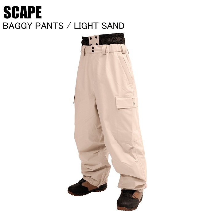 SCAPE バギーパンツ SCAPE エスケープ BAGGY PANT バギーパンツ LIGHT SAND
