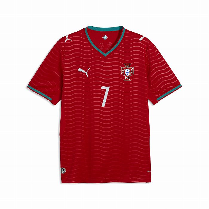 PUMA プーマ ポルトガル代表 2026 ホーム 半袖 レプリカ ユニフォームシャツ(7 ロナウド) 788141 77 PUMA プーマ ポルトガル代表 2026 ホーム 半袖 レプリカ ユニフォーム