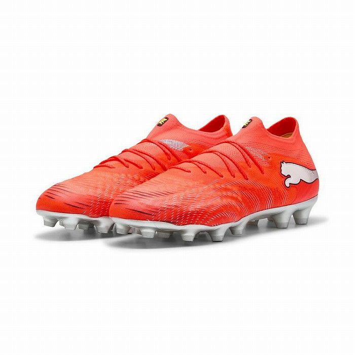 PUMA プーマ FUTURE 9 ULTIMATE HG/AG(レッド×シルバー) 108898 01 サッカー スパイク フューチャー PUMA プーマ FUTURE 9 ULTIMATE HG/AG(レッド×シルバー) 108898 01