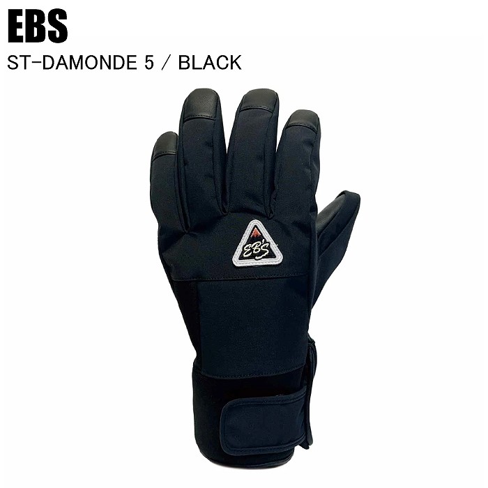 EBS エビス 4500025 ST-DAMONDE 5 BLACK スキー スノーボード グローブ