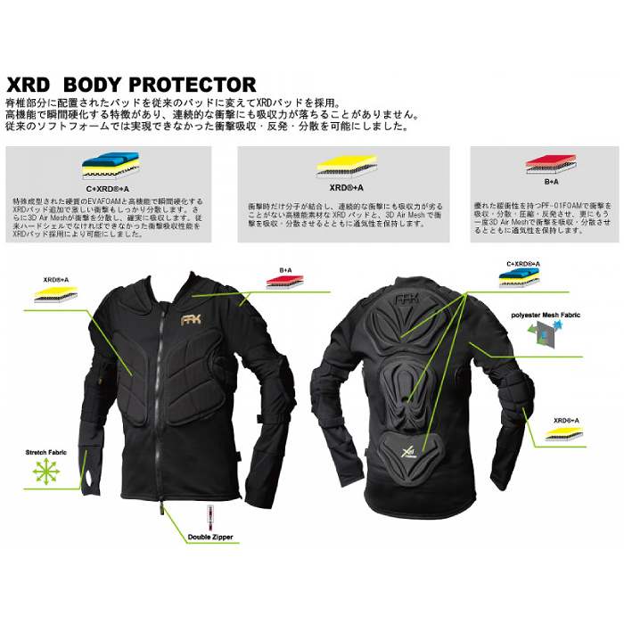ARK エーアールケー AR11502 XRD BODY PROTECTOR BLACK スキー