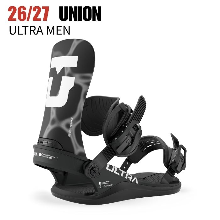 ブラック スノーボード ビンディング UNION 2027 UNION ユニオン ULTRA (MEN) ウルトラ BLACK 26-27 スノーボード