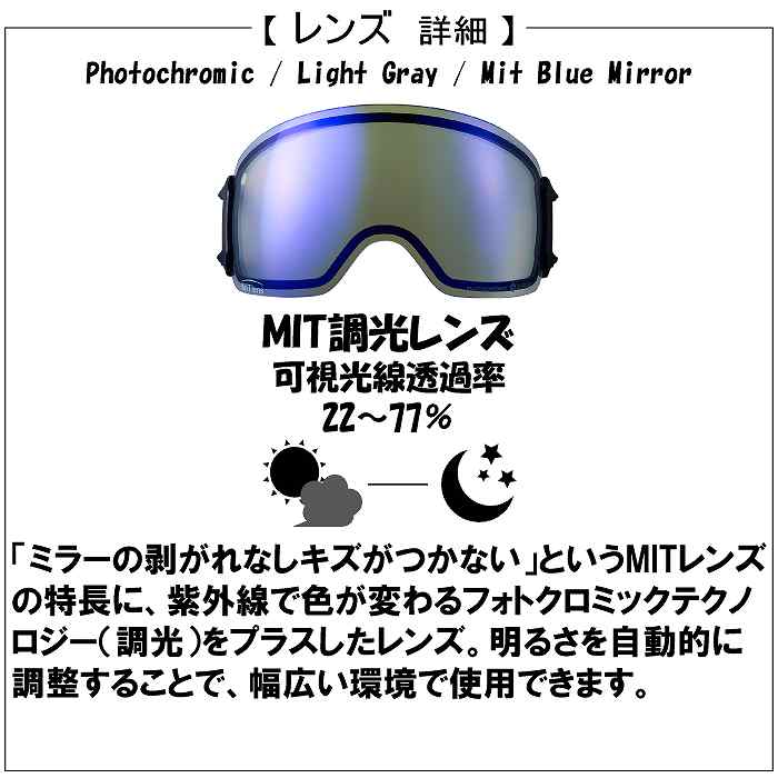 DICE[ダイス]BANK ゴーグル MITレンズ/調光 DICE ダイス BANK バンク GRY BK65191 スキー スノーボード ゴーグル