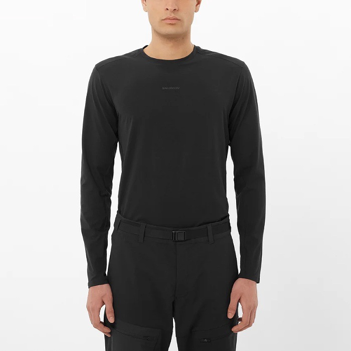 SALOMON サロモン LC2649800 TRACKLINE LS TEE M DEEP BLACK