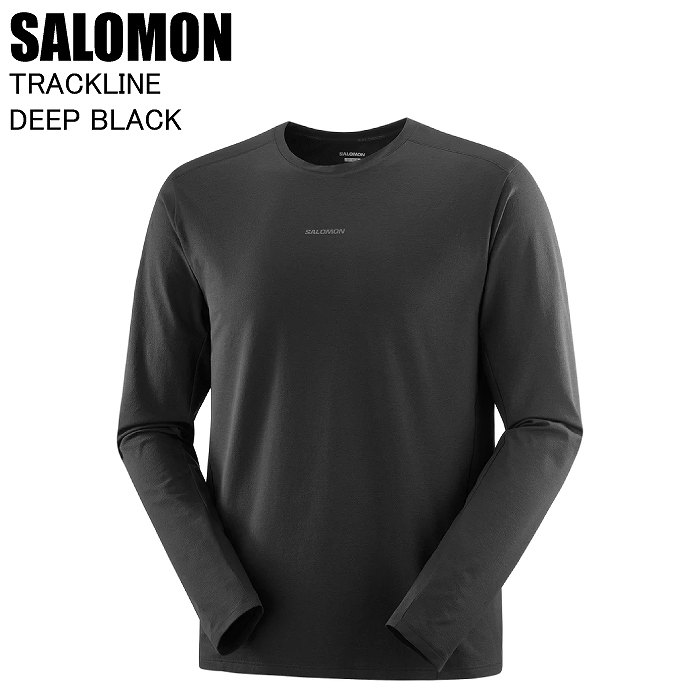SALOMON サロモン LC2649800 TRACKLINE LS TEE M DEEP BLACK