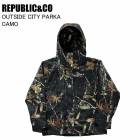REPUBLIC&CO ��ѥ֥�å� OUTSIDE CITY PARKA �����ȥ����ɥ��ƥ��ѡ����� CAMO ���Ρ��ܡ��� ������ ���㥱�å� �饤�ȥ����� 26-27