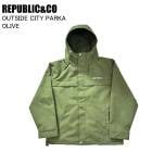 REPUBLIC&CO ��ѥ֥�å� OUTSIDE CITY PARKA �����ȥ����ɥ��ƥ��ѡ����� OLIVE ���Ρ��ܡ��� ������ ���㥱�å� �饤�ȥ����� 26-27