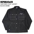 REPUBLIC&CO ��ѥ֥�å� HUNTAING COAT JACKET �ϥ�ƥ��󥰥����ȥ��㥱�å� BLACK DENIM ���Ρ��ܡ��� ������ ���㥱�å� 26-27
