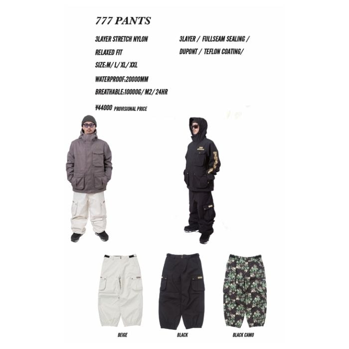 NOMADIK ノマディック 777 PANTS スリーセブンパンツ BLACK