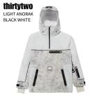 THIRTYTWO �����ƥ����ġ� LIGHT ANORAK �饤�� ���Υ�å� BLACK/WHT ���Ρ��ܡ��� ������ 26-27