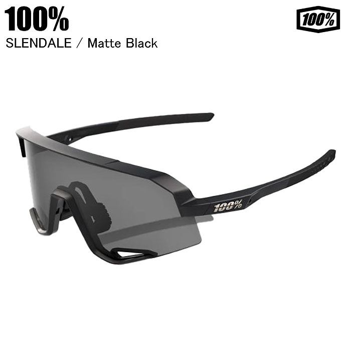 100% SLENDALE マットブラック サングラス 100% ワンハンドレッド SLENDALE スレンデール MatteBlack 60057-00002