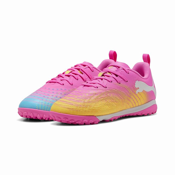 PUMA プーマ フューチャー 9 プレイ TT +MID JR(ピンク/アクア) 108931