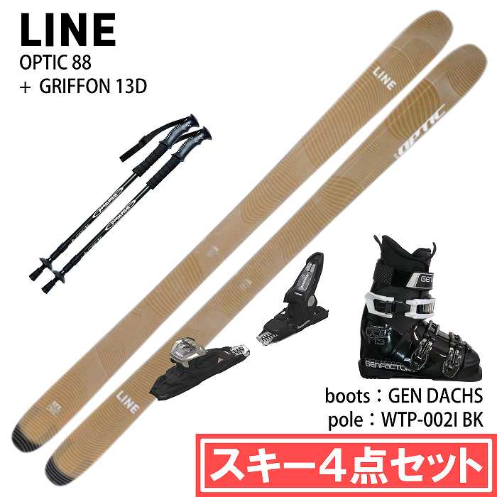 スキー4点セット]ライン スキー板 2025 LINE OPTIC 88 QUIKCLIK +