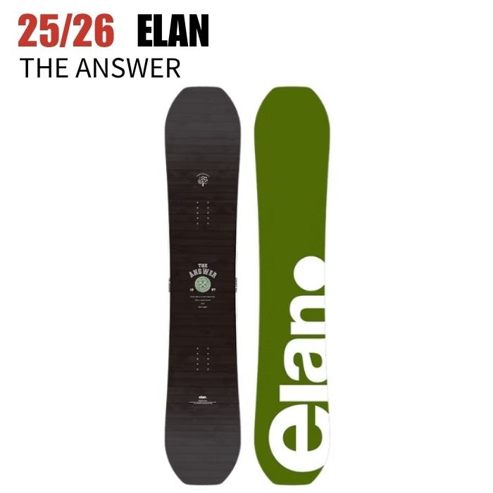 2026 ELAN エラン THE ANSWER アンサー 25-26 ボード板 スノーボード