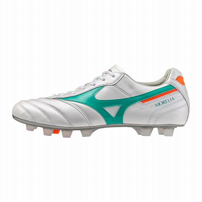 Mizuno Morelia Neo サッカーシューズ ホワイト/グリーン MIZUNO サッカースパイク ホワイト×グリーン MIZUNO ミズノ