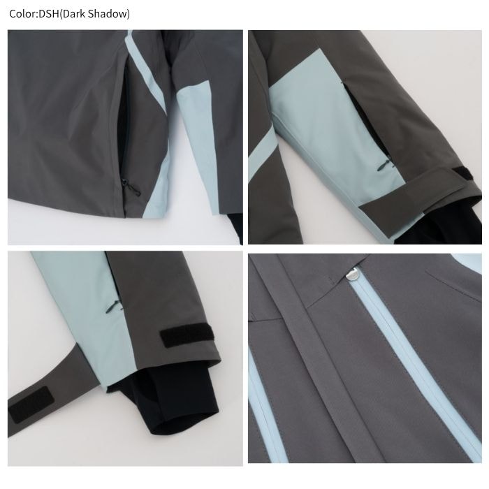 チロリア つなぎ スタンドカラー 配色切替 【M】 桃白灰 ナイロン スキー ZUICA ズイカ ZAM26OT10 ARROW CROSS JACKET アロークロス ジャケット