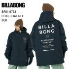 [OUTLET] BILLABONG �ӥ�ܥ� BF01M753 COACH JACKET ������ ���㥱�å� BLK ���Ρ��ܡ��� ���Υ� ������ ������ 25-26