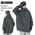 [OUTLET] BILLABONG �ӥ�ܥ� BF01M751 ANORAK JACKET ���Υ�å� ���㥱�å� �ץ륪���С� RAV ���Ρ��ܡ��� ������ ������ 25-26