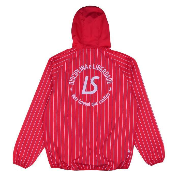 LUZESOMBRA �롼��������֥� STRIPE CONFLITO LOGO FULL ZIP PISTE JKT L1231103 RED ��å� �եåȥ��� �ȥ졼�˥󥰥��㥱�å�