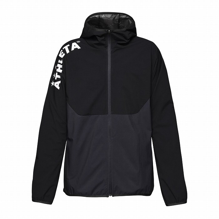 ATHLETA サッカー用ウィンドブレーカー上下 M 黒/緑