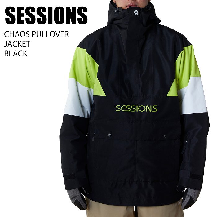 SESSIONS å CHAOS PULLOVER JACKET BLACK 23-24 ܡɥ  㥱å Ρܡ Υ 