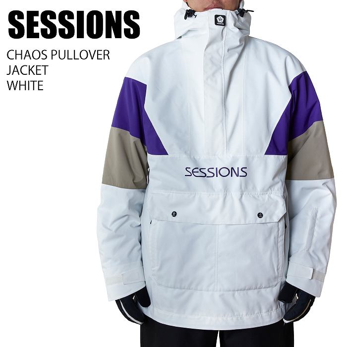 SESSIONS å CHAOS PULLOVER JACKET WHITE 23-24 ܡɥ  㥱å Ρܡ Υ 