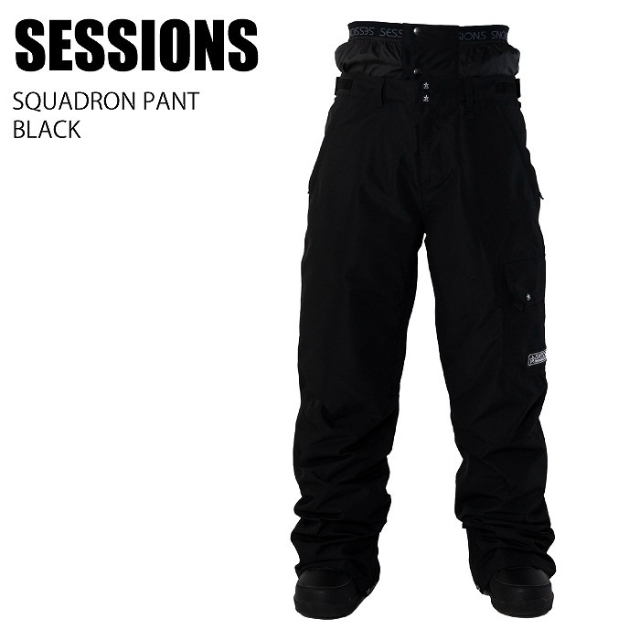 セッションズ ボードウェア SESSIONS セッションズ SQUADRON PANT BLACK 23-24 ボードウェア