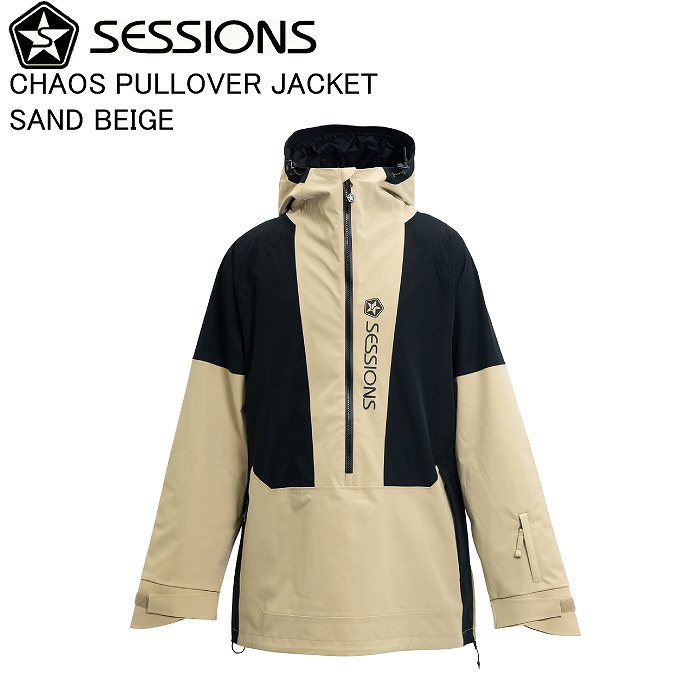 SESSIONS セッションズ SSFW250013 CHAOS PULLOVER JACKET SAND BEIGE
