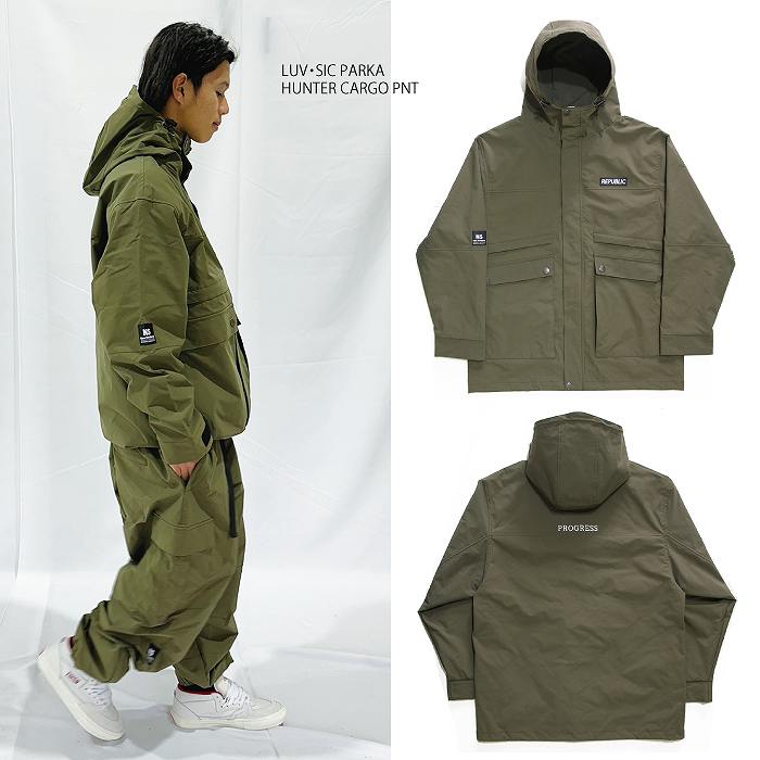 REPUBLIC&CO ѥ֥å LUVSIC PARKA Olive 24-25  ˥å 㥱å Ρܡ ѥ 饤ȥ 