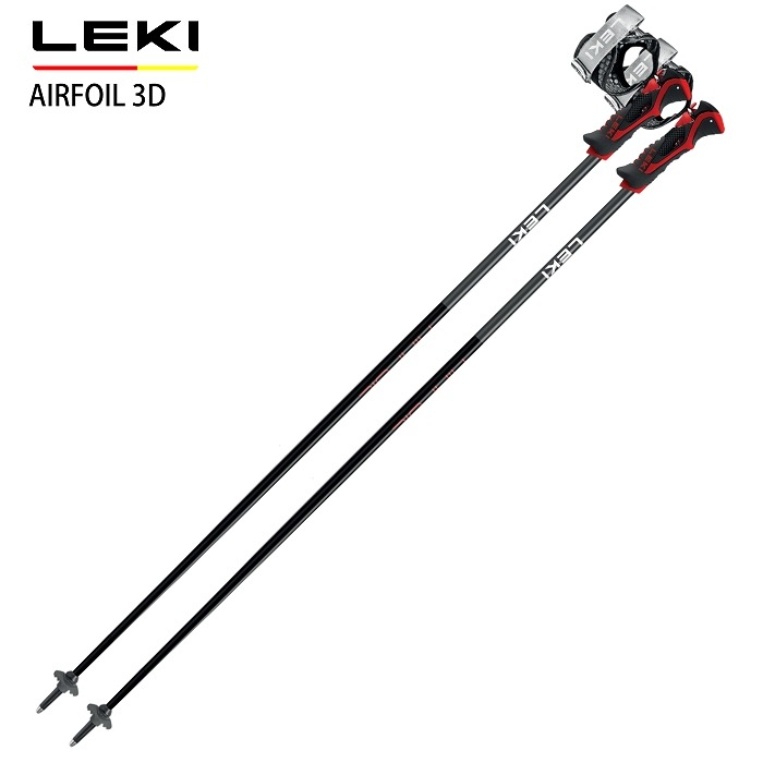 レキ ストック 2026 LEKI AIRFOIL 3D BK/RD/ANT エアフォイル ブラック