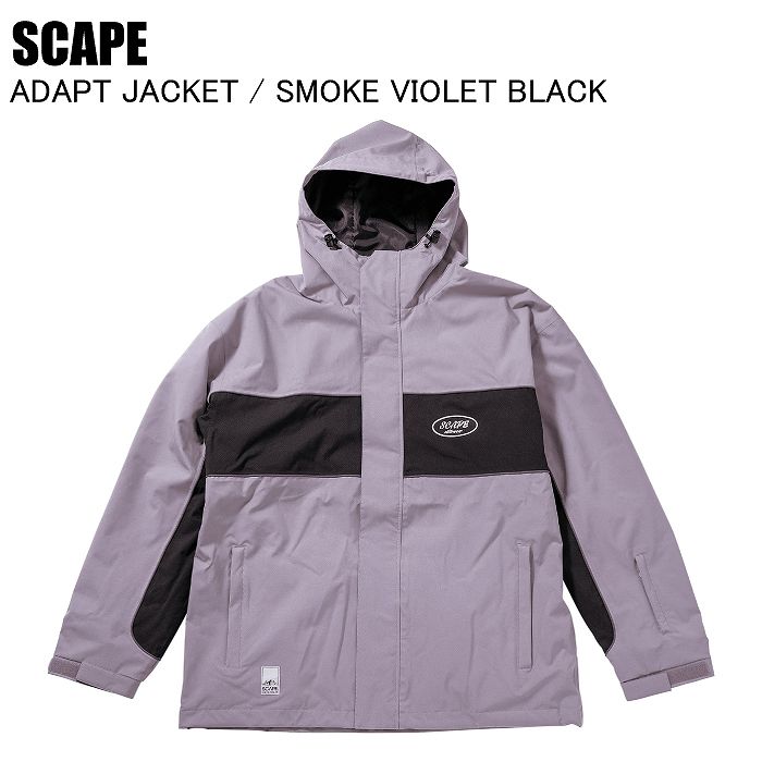 SCAPE エスケープ ADAPT JACKET アダプトジャケット SMOKE VIOLET/BLACK スノーボードウェア ジャケット SCAPEウェア 25-26モデル SCAPE エスケープ ADAPT JACKET アダプトジャケット SMOKE VIOLET