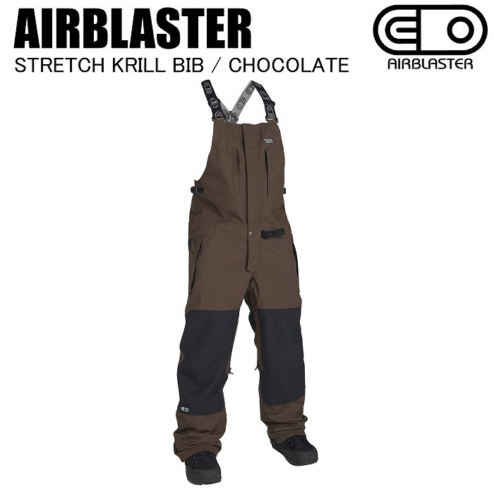 AIRBLASTER �����֥饹���� AB26MBIB_1045 STRETCH KRILL BIB CHOCOLATE ���Ρ��ܡ��ɥ����� �ӥ֥ѥ�� �����֥� 25-26��ǥ�