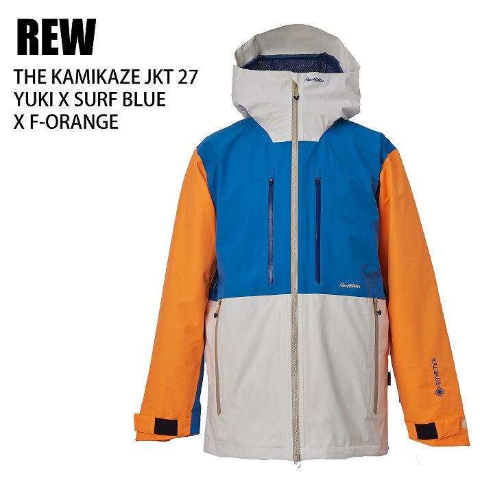 REW �����륤�����֥�� KAMIKAZE JKT YUKIxSURF BLUExF-ORANGE 24-25 �ܡ��ɥ����� ��˥��å��� ���㥱�å� GORE-TEX ���� ������